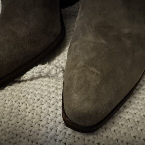 Sam Edelman Alison Desert Olive Stacked Heel Slip On Leather Mules Size 8 NWOT - Picture 4 of 9